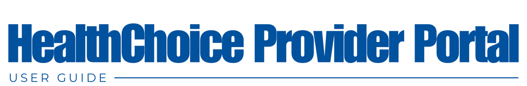 HealthChoice Provider Portal​